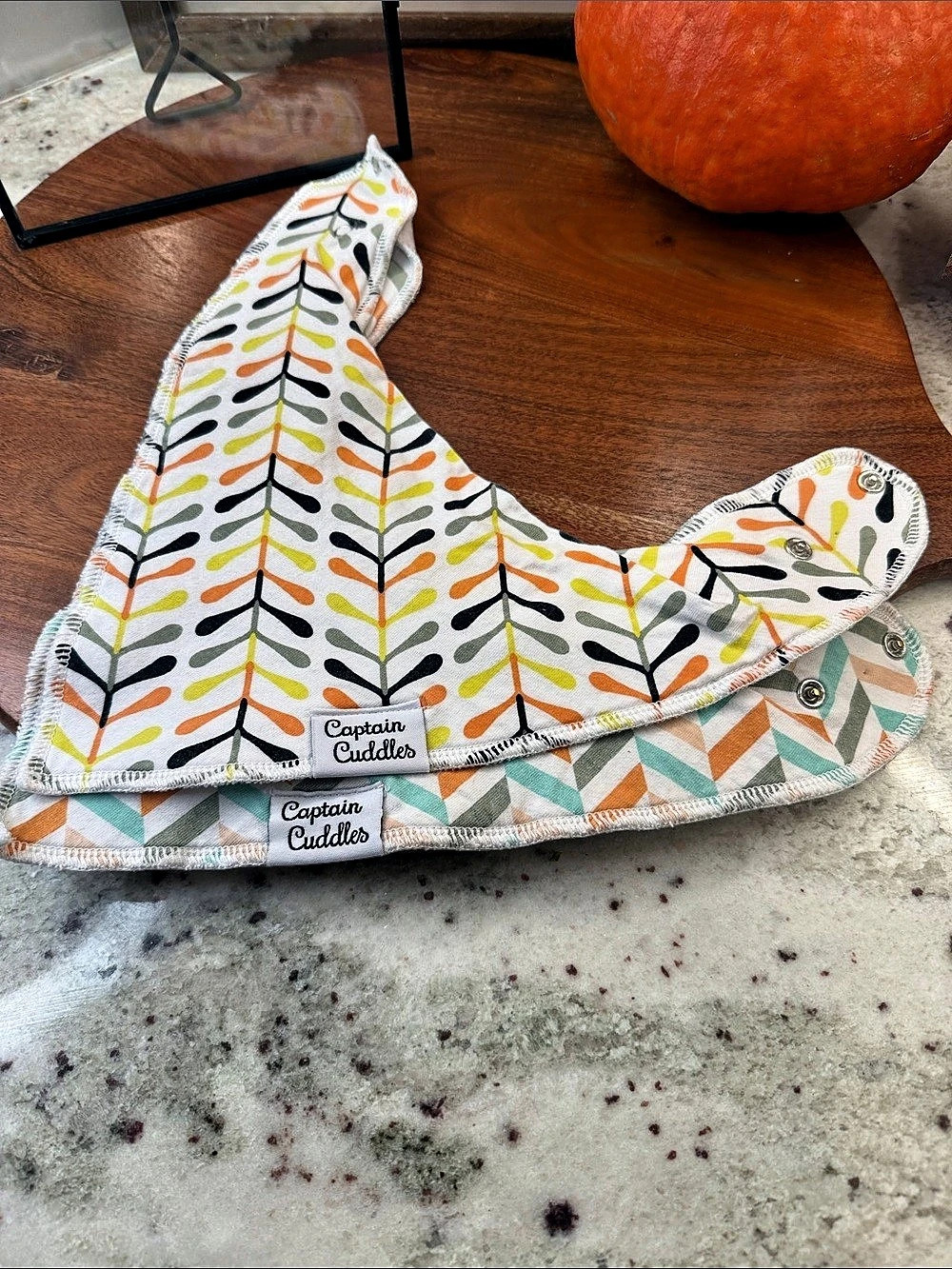 Captain Cuddles Patterned Bib Set
